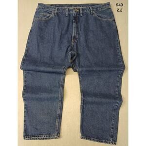 Wranlger (44x29) Men's Relaxed Straight Leg Blue Denim Jeans